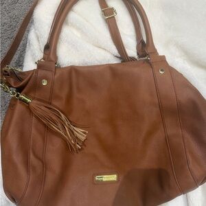 Steve Madden Leather Tote Handbag with Tassel